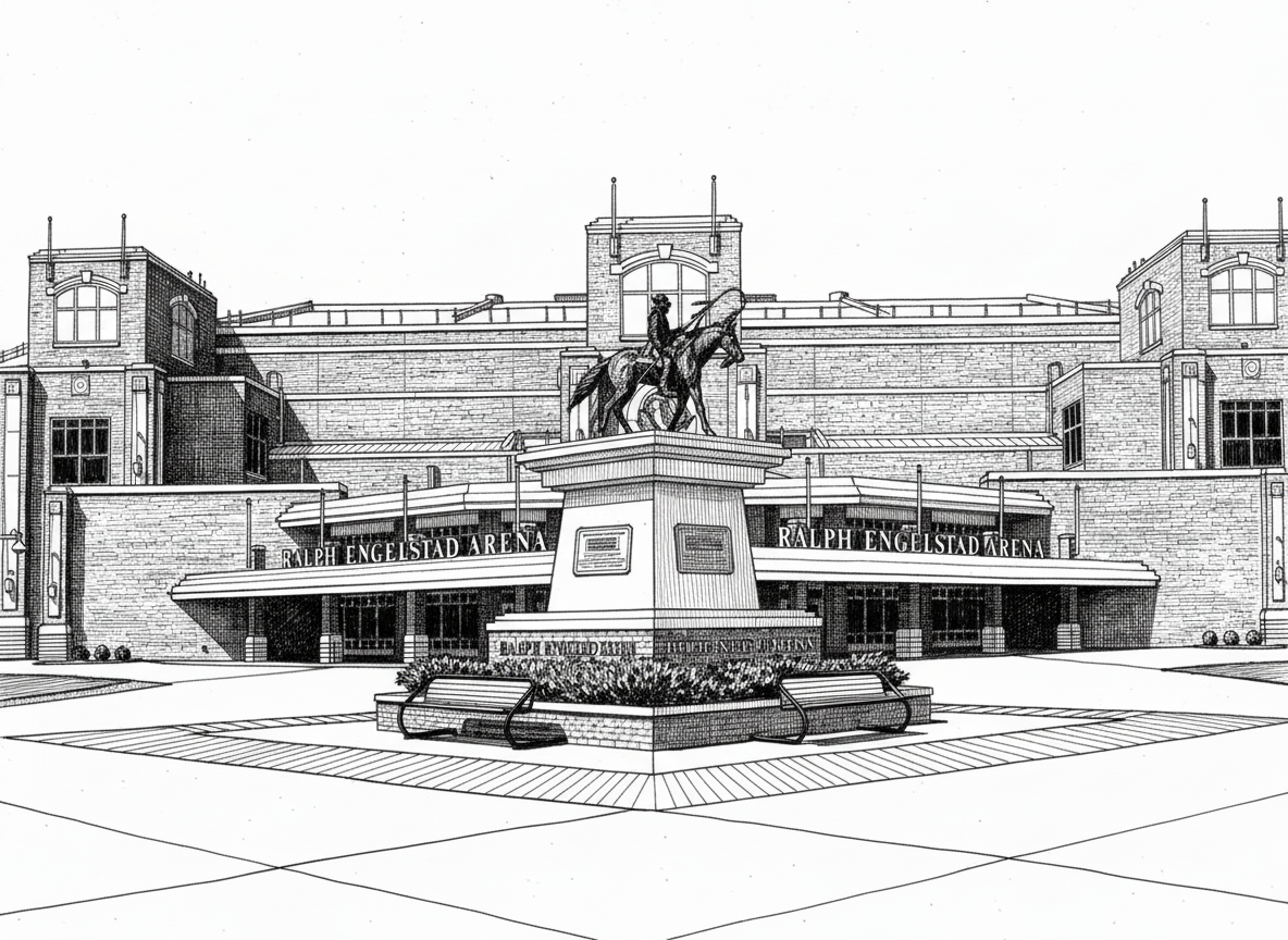 illustration of the Ralph Engelstad Arena