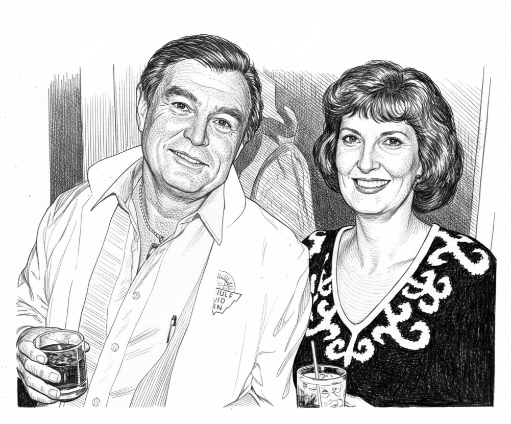 illustration of Ralph and Betty Engelstad